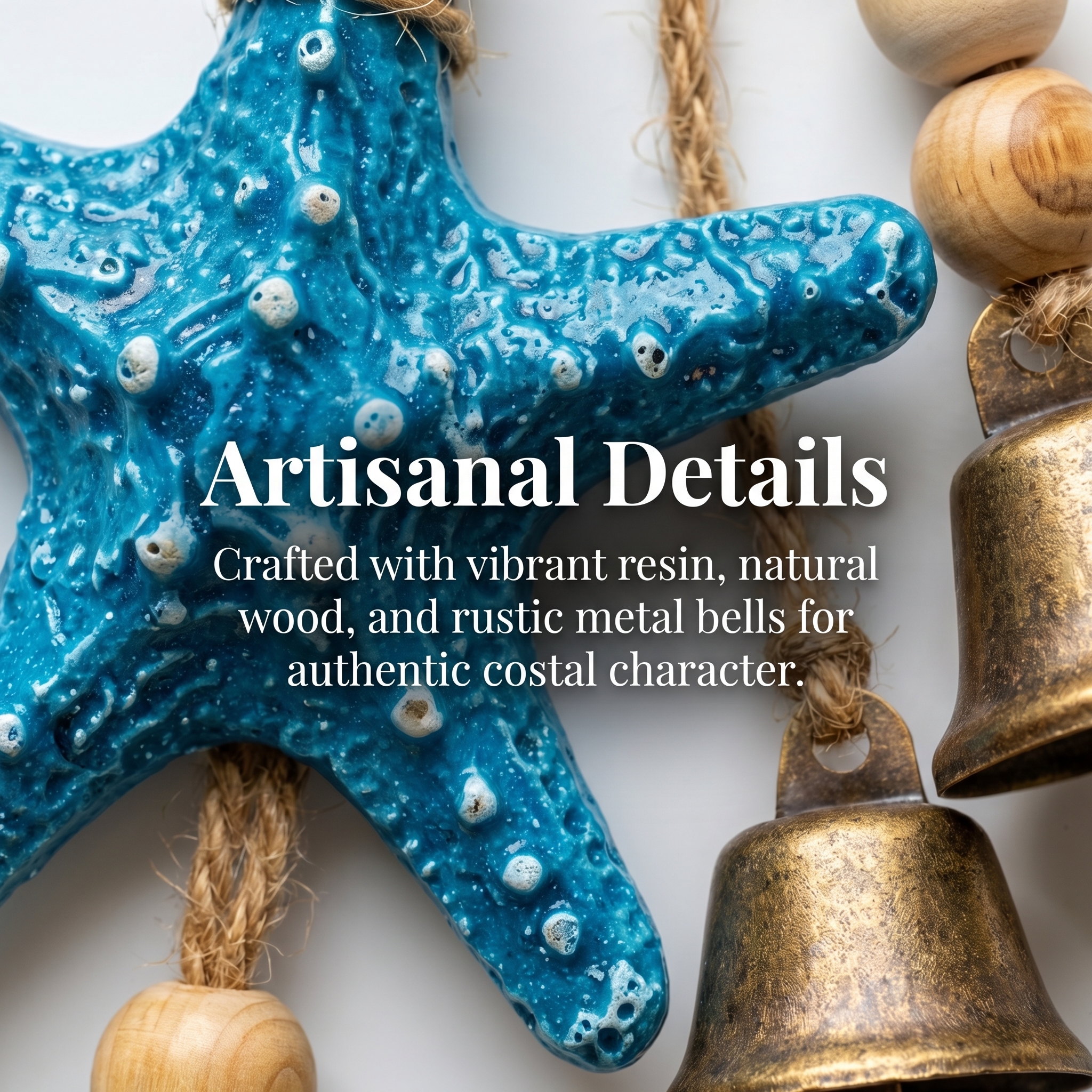 Coastal Style Resin Starfish Wind Chime