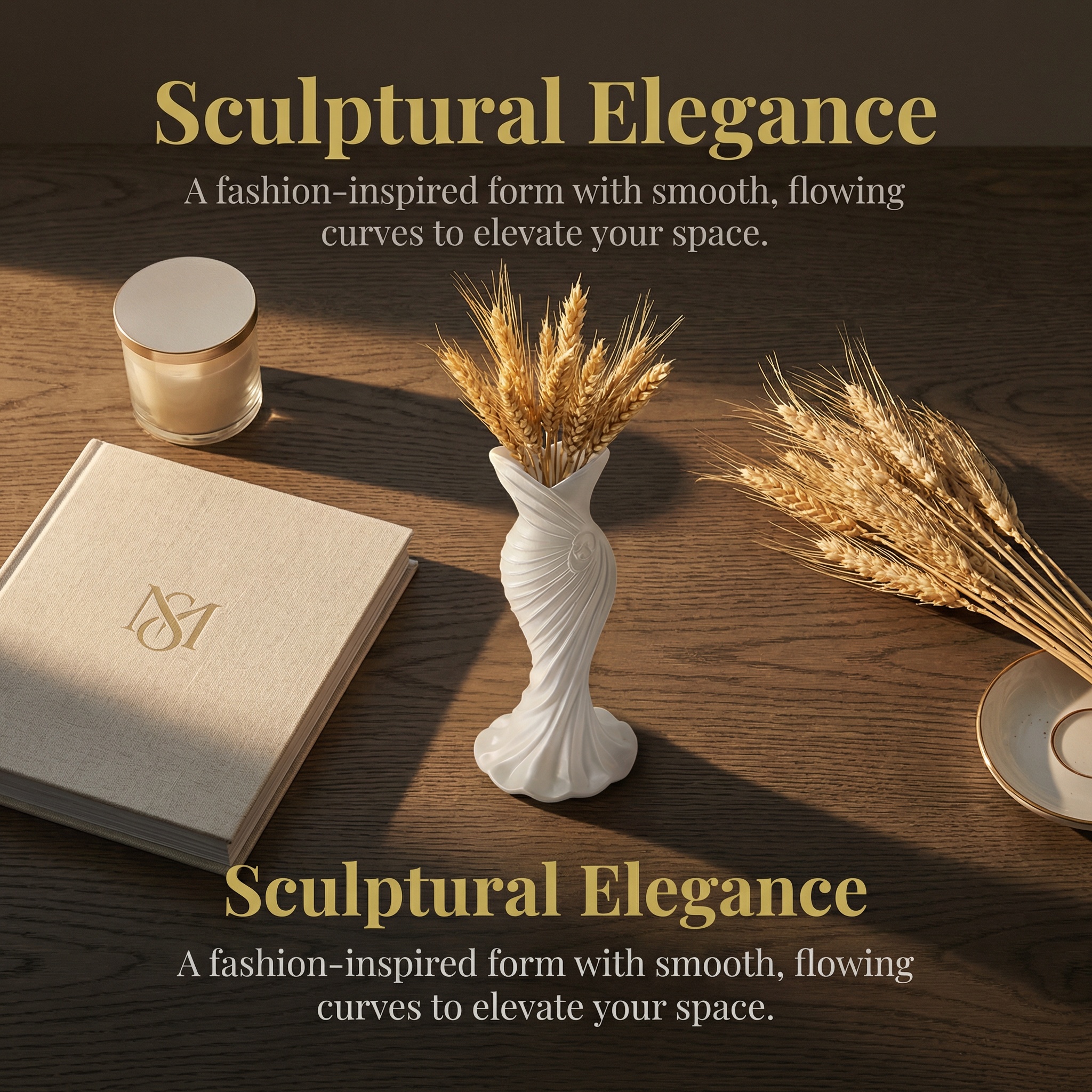 4 Colors - 3D Printed Elegant Dress Vase 