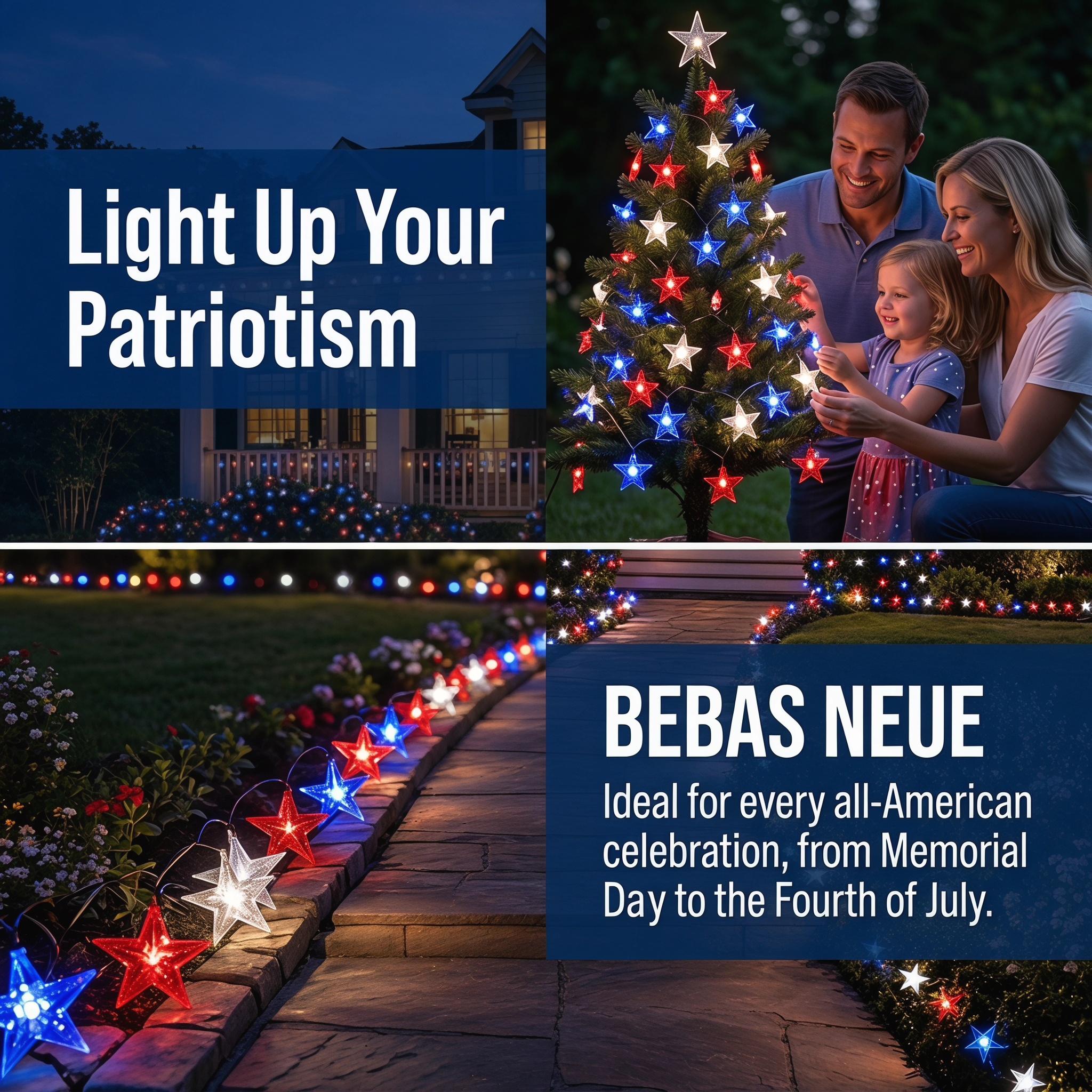 Patriotic Star String Lights