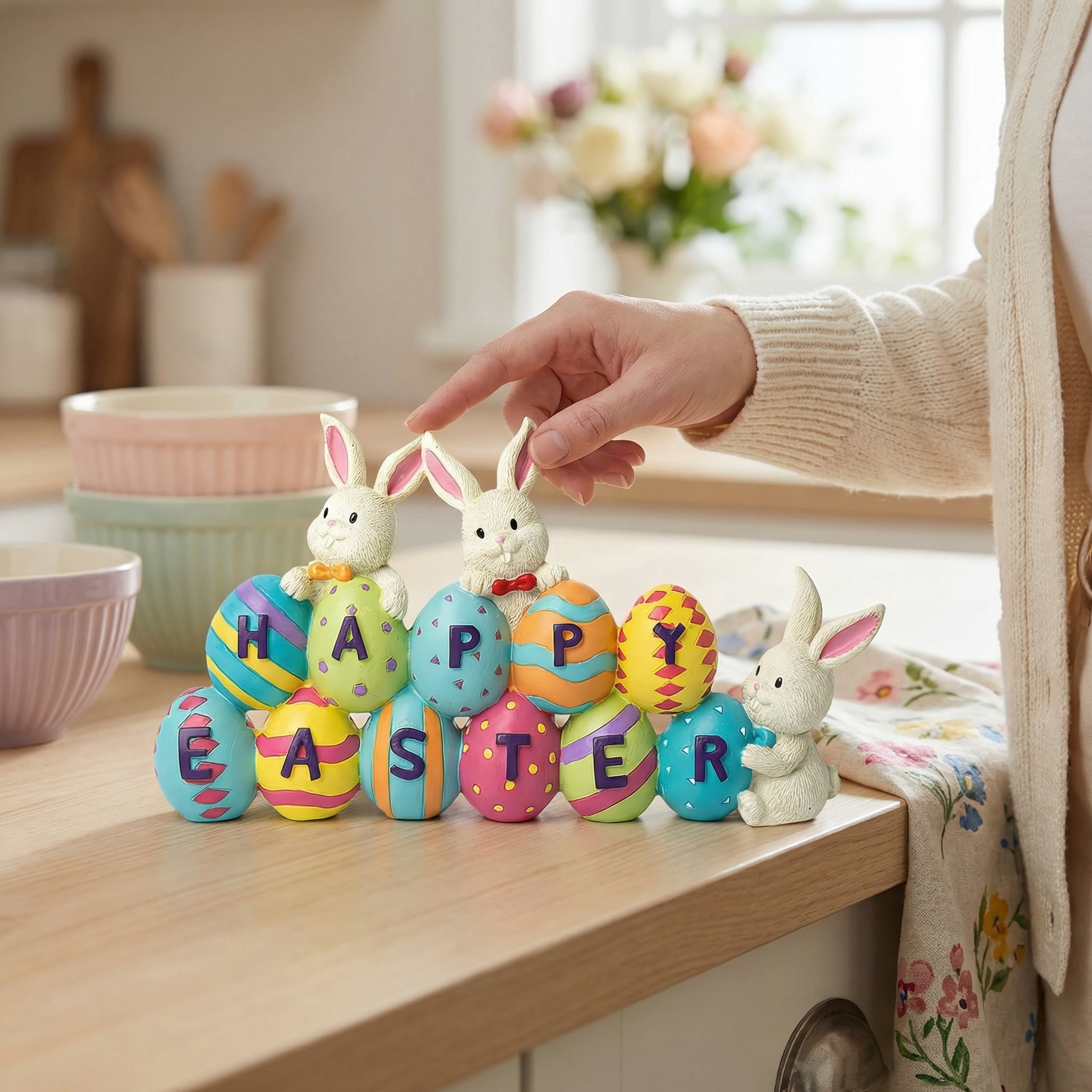 Easter Bunny Carrot Resin Ornament