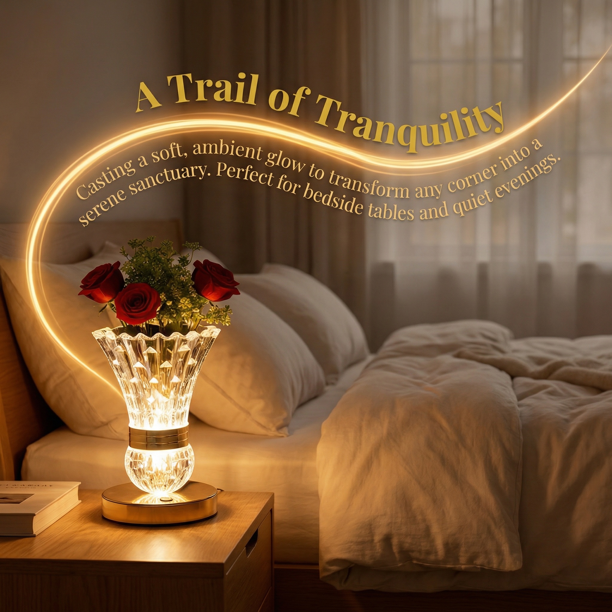 2-in-1 USB Rechargeable Crystal Desk Lamp