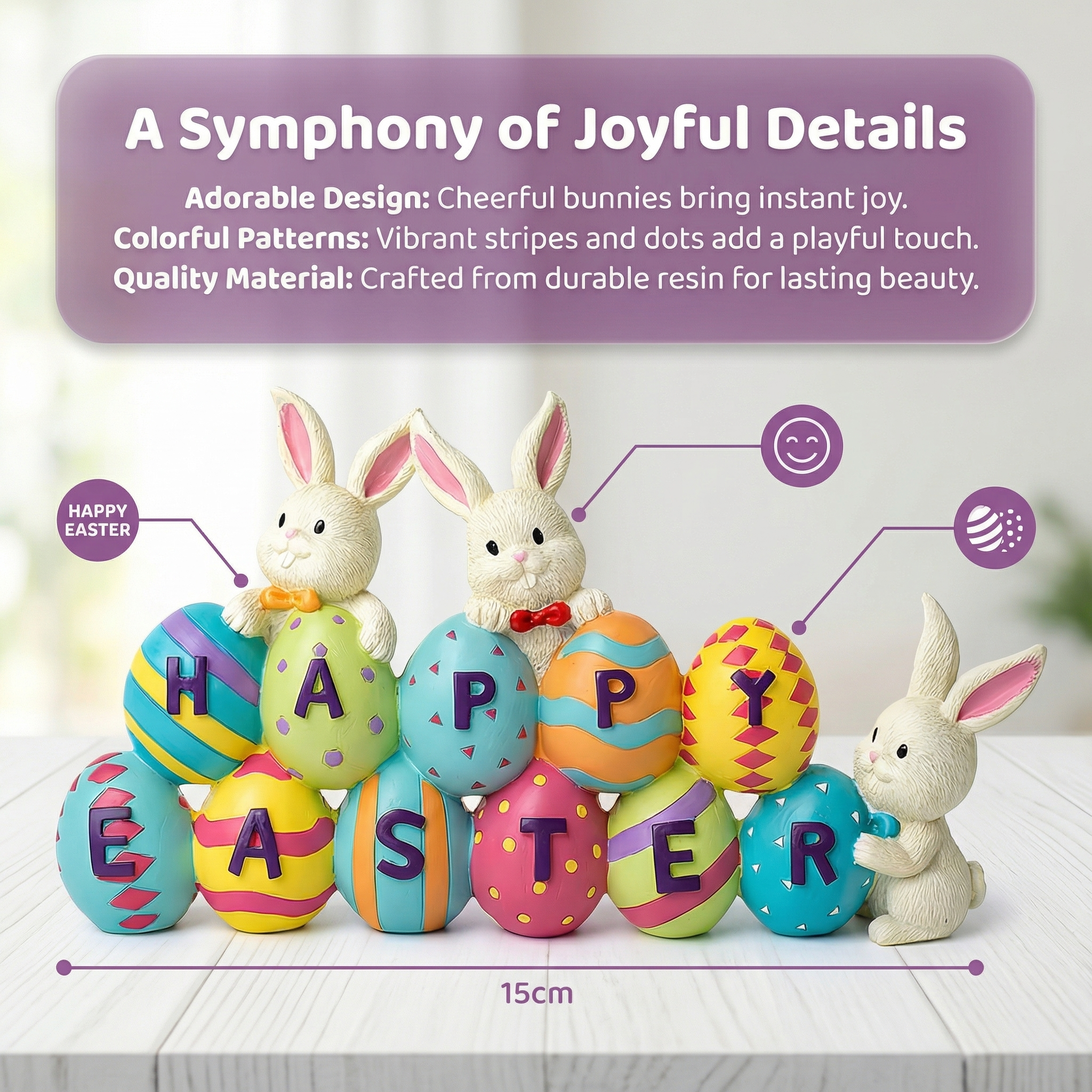 Easter Bunny Carrot Resin Ornament