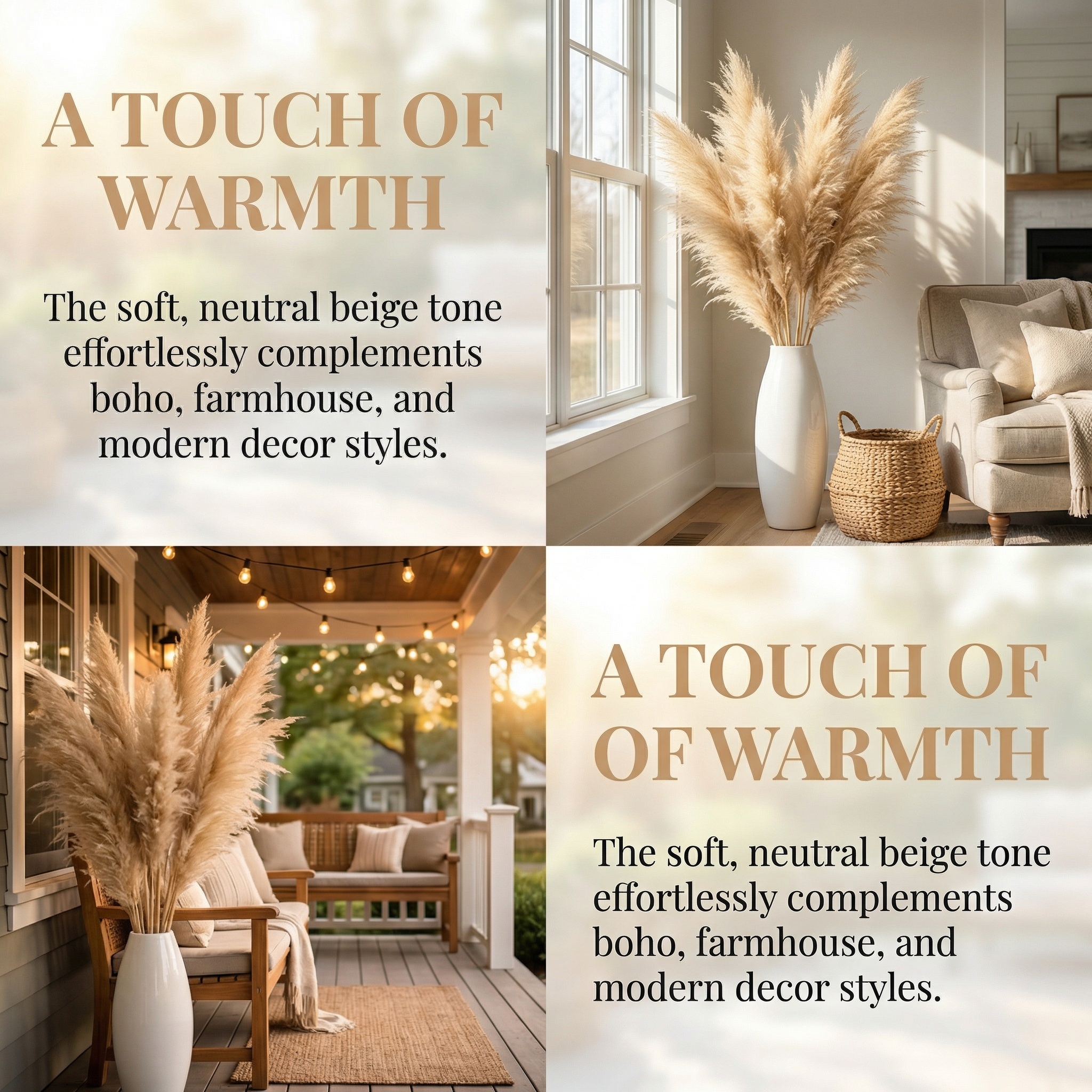 Dried Pampas Grass Decor Tall