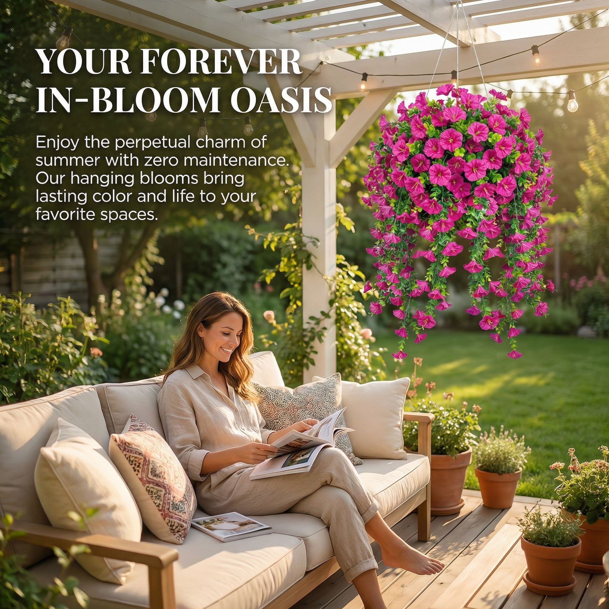 Rose Cascade Hanging Bloom