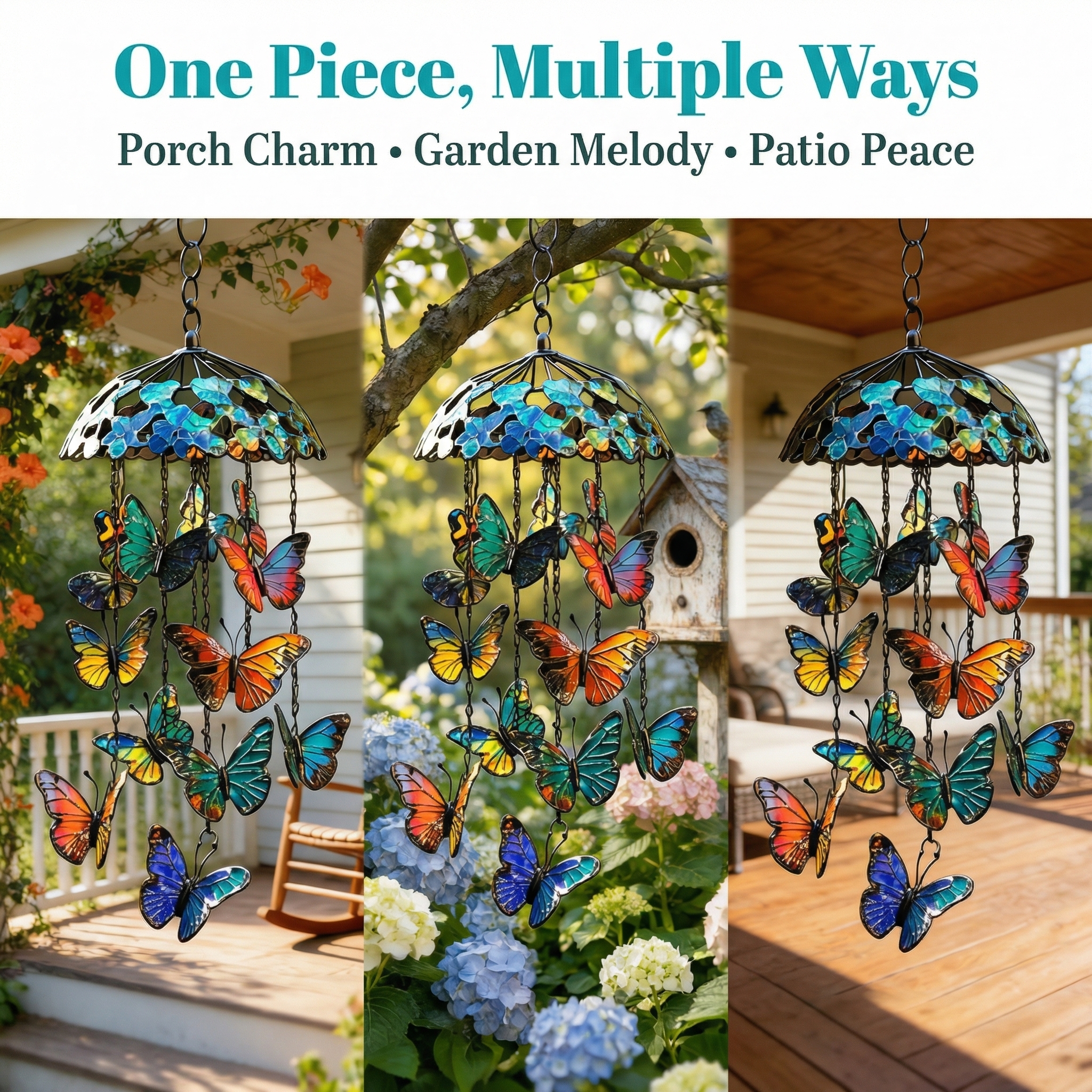 Colorful Butterfly Wind Chime