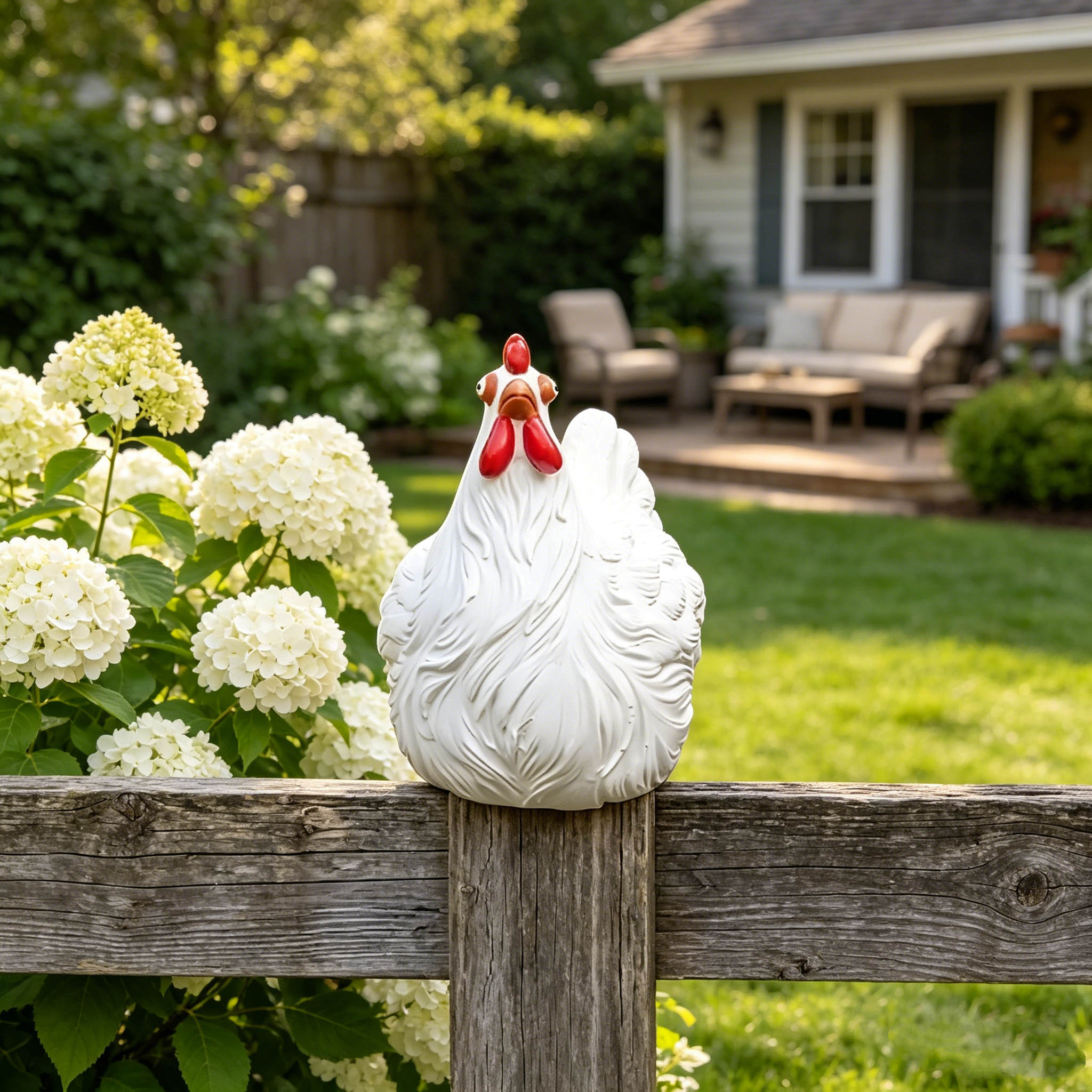 Chicken Decorative Outdoor Sculpture
