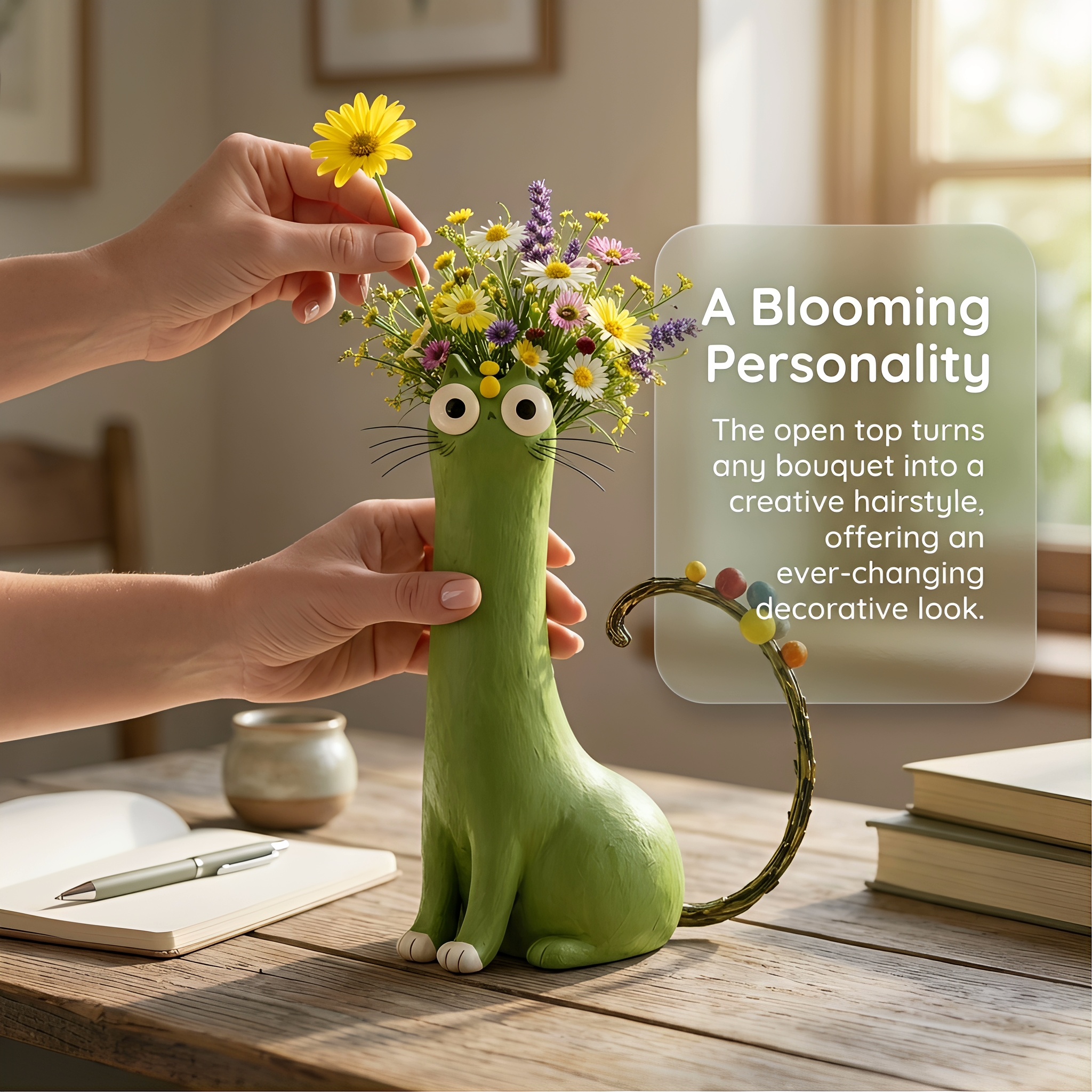 Fun Cat-Themed Vases