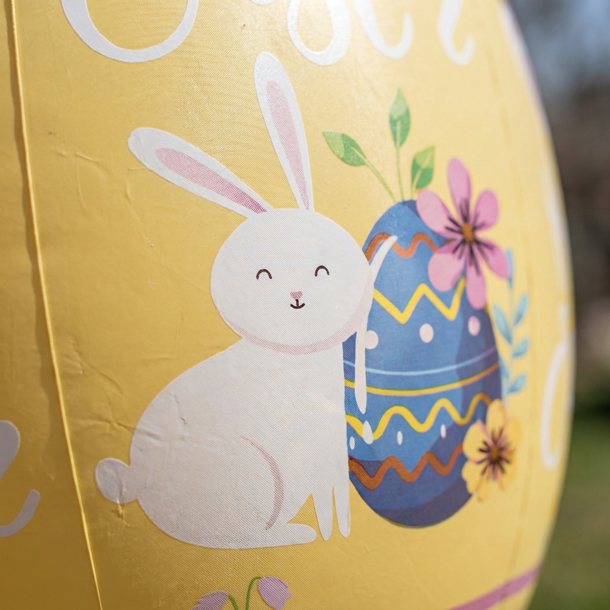 47.2" Giant Happy Easter Inflatable Egg Yard Decoration