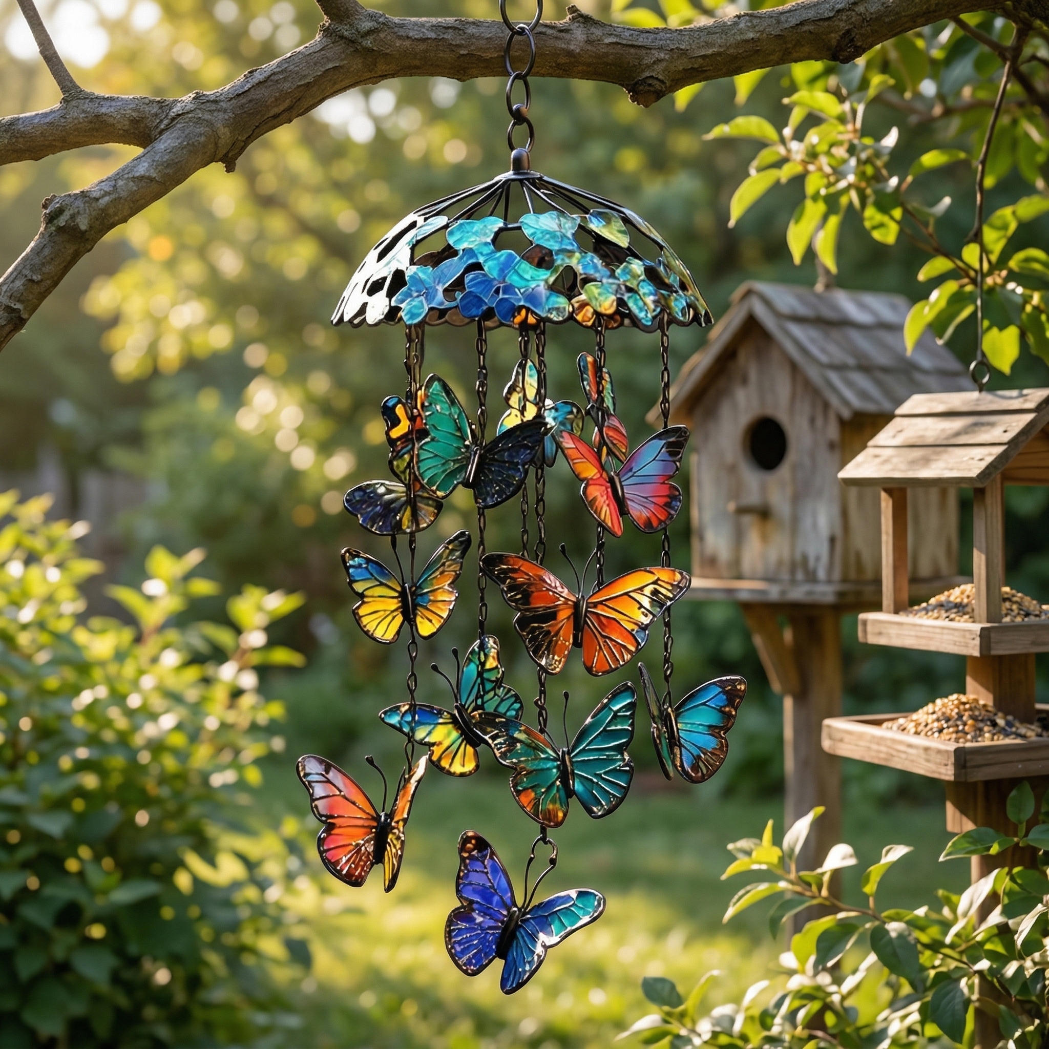 Colorful Butterfly Wind Chime