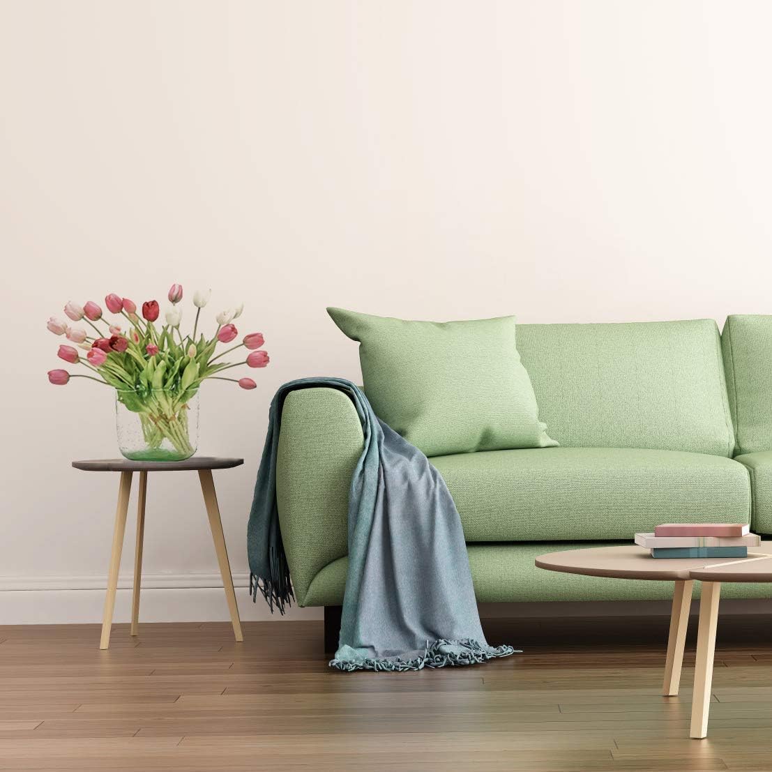 Real Touch Latex Tulip Bouquet (15pcs) – 3 Bunches Faux Tulips for Spring Home & Wedding Decor