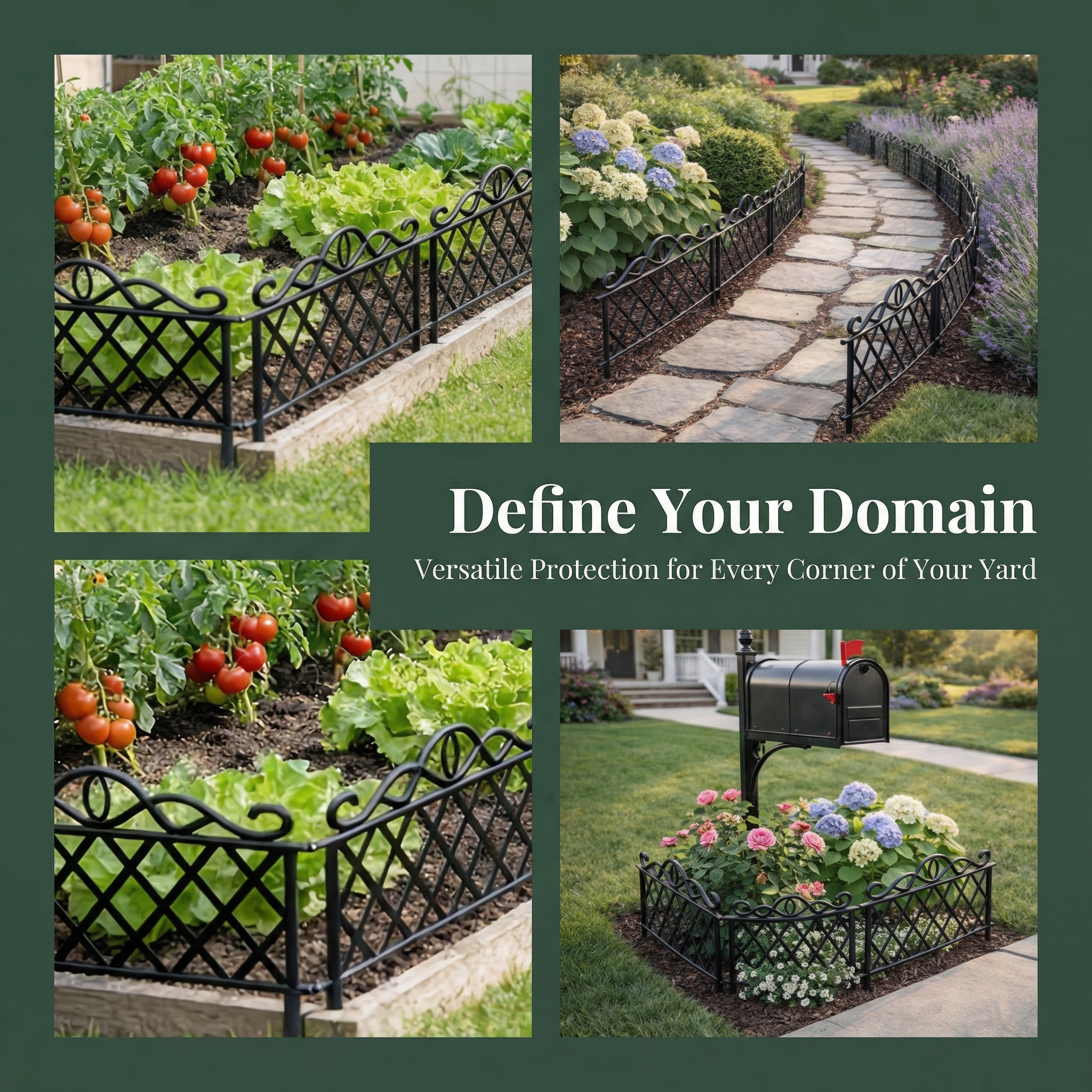 3 PCS-Decorative Garden Border Fence Panels for Flower Beds
