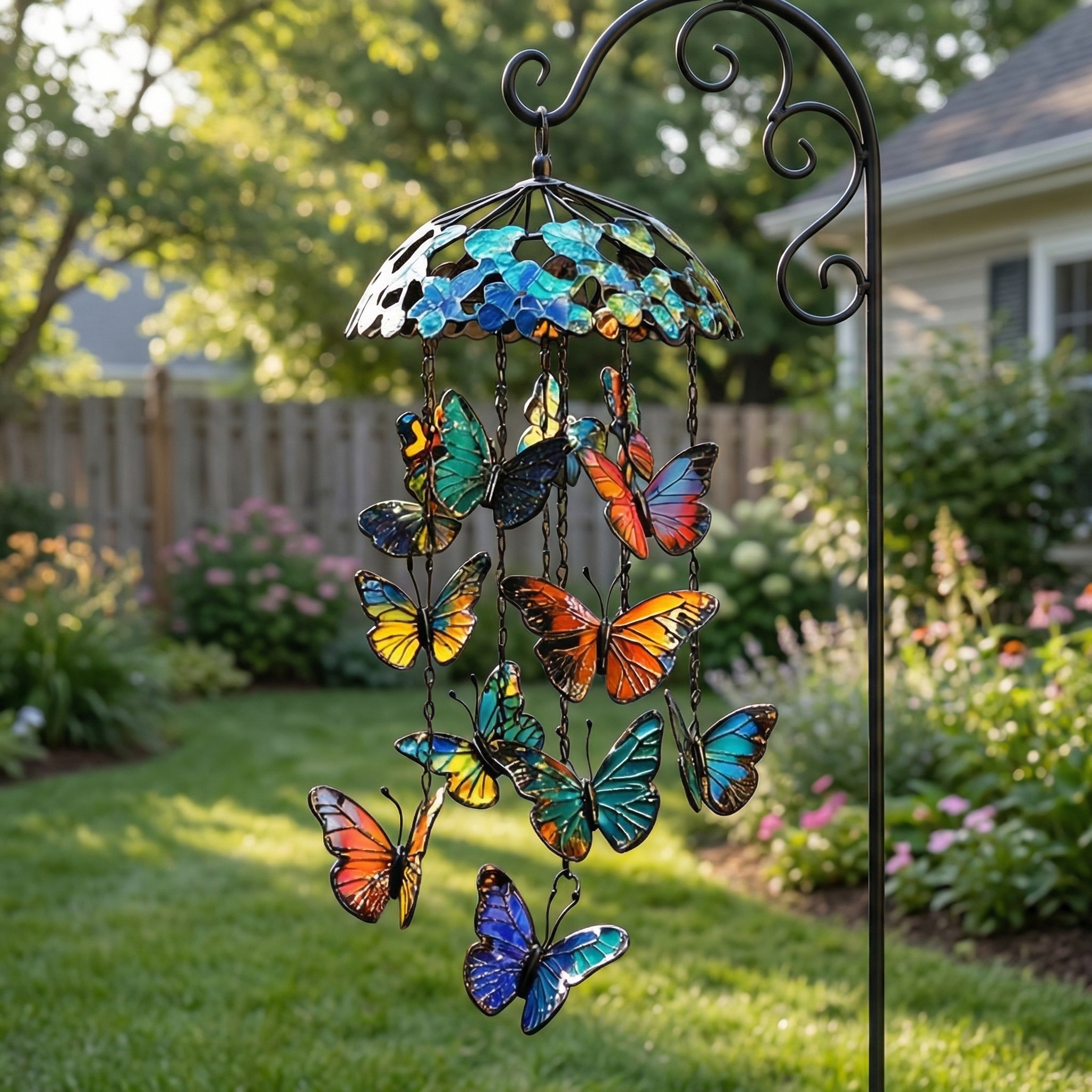 Colorful Butterfly Wind Chime