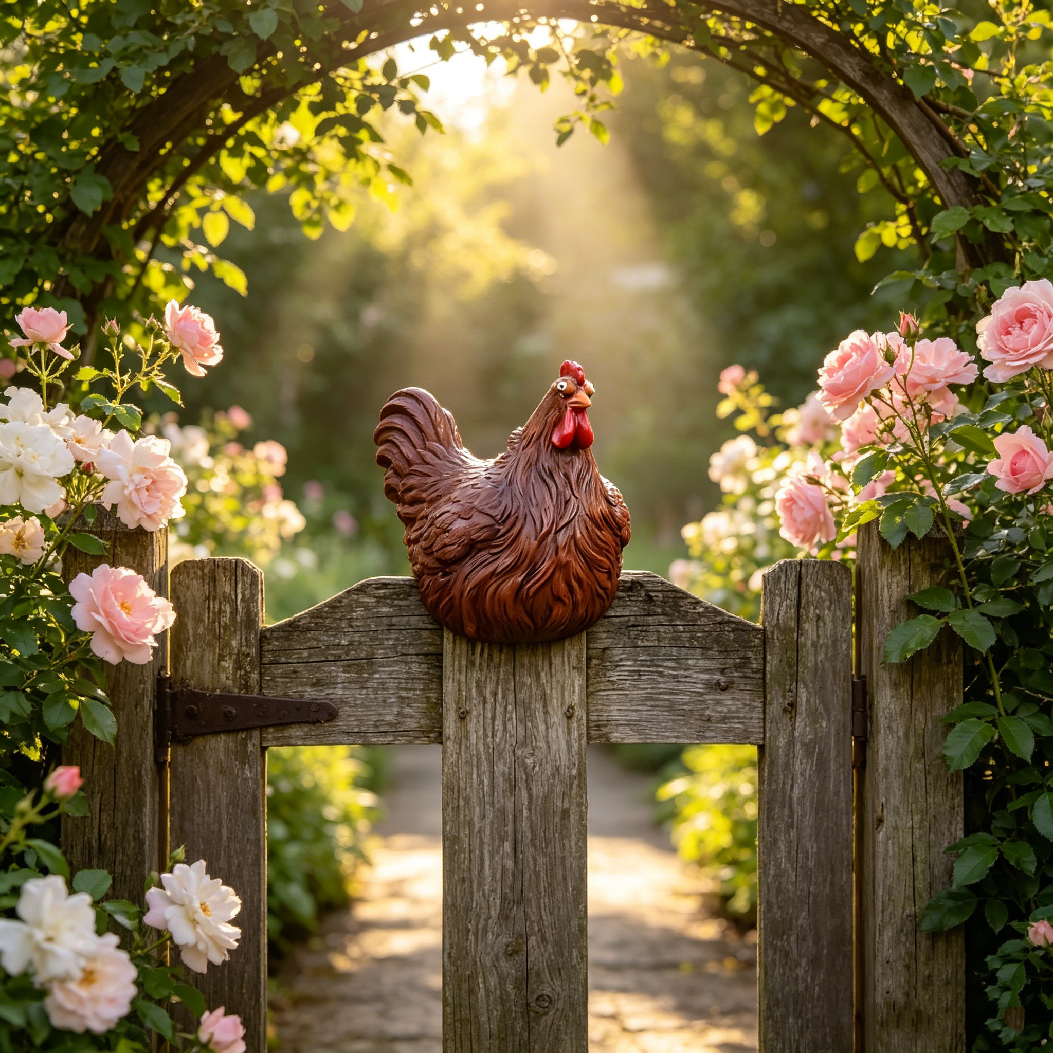 Chicken Decorative Outdoor Sculpture