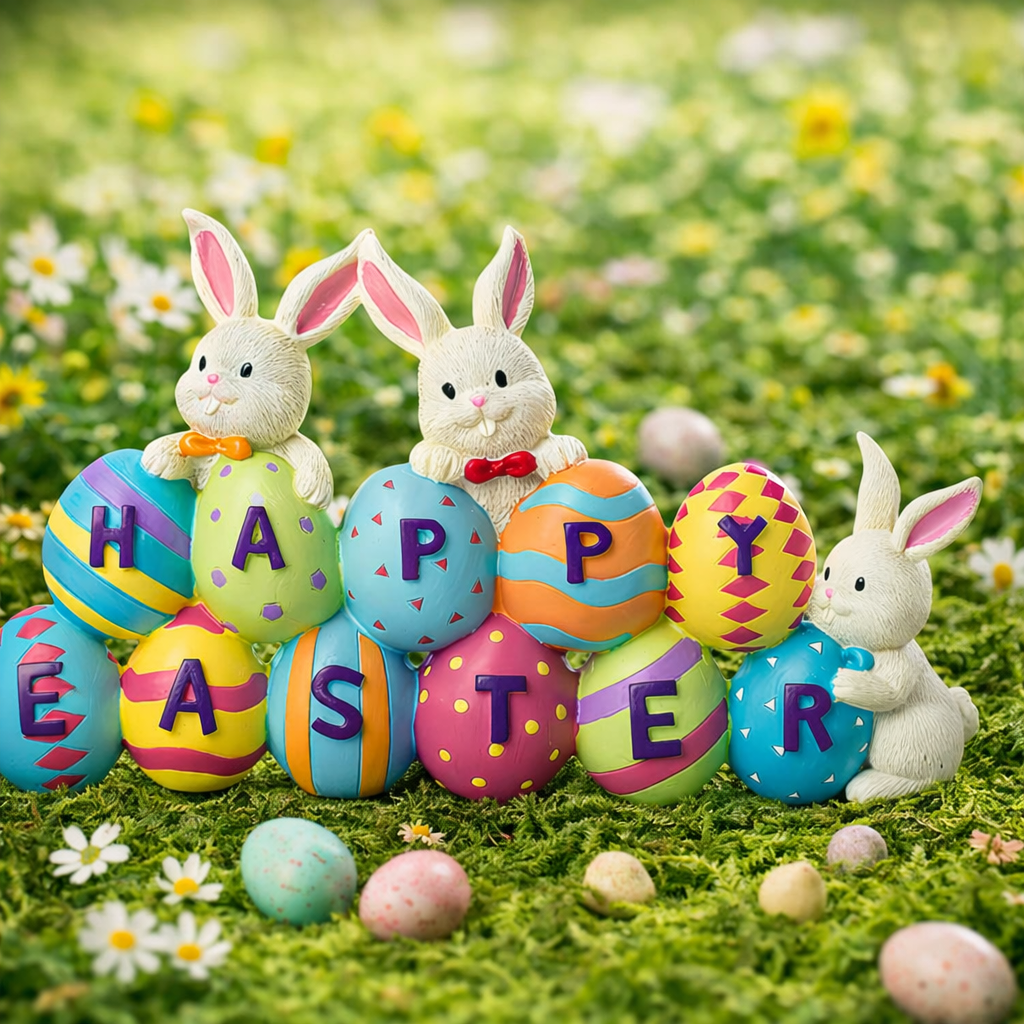 Easter Bunny Carrot Resin Ornament