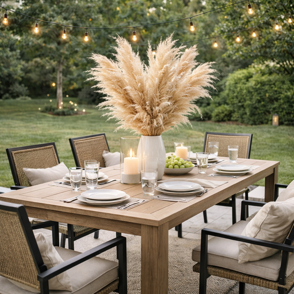 Dried Pampas Grass Decor Tall