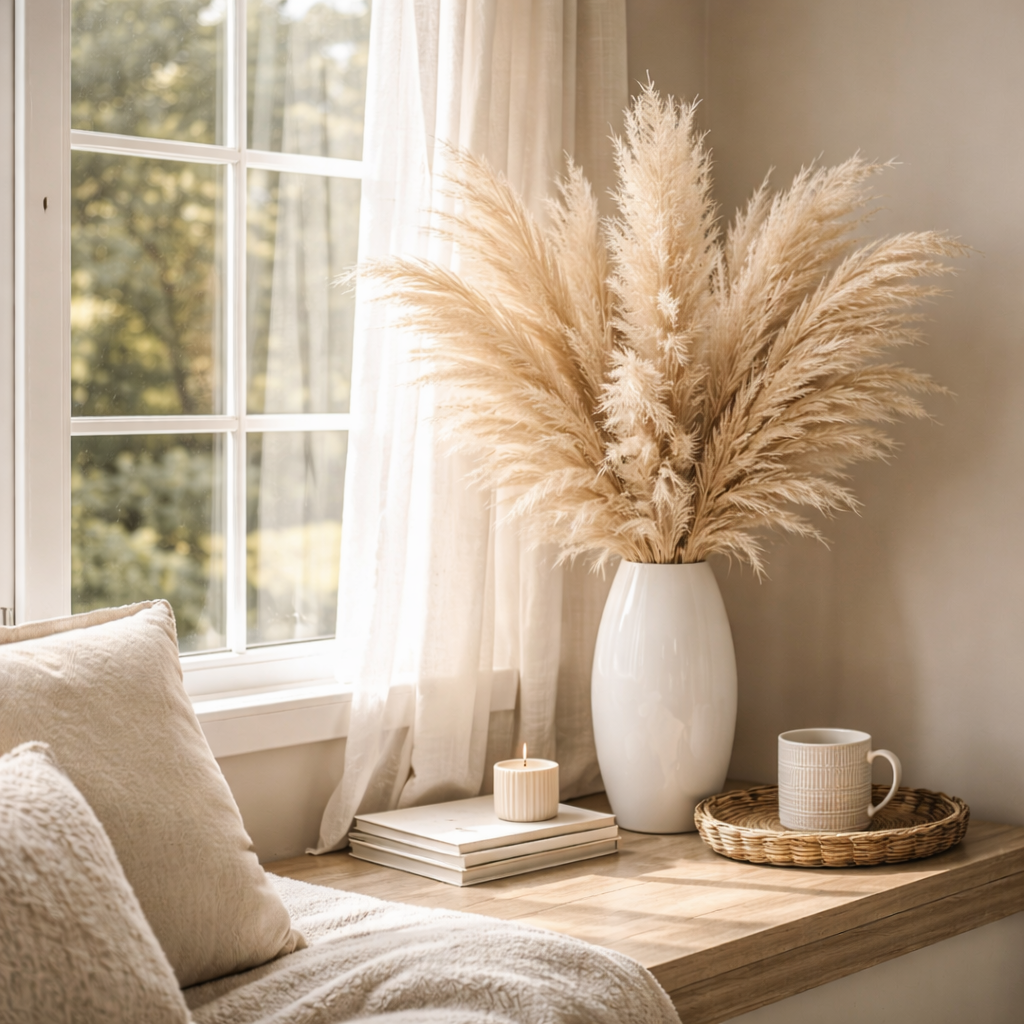 Dried Pampas Grass Decor Tall