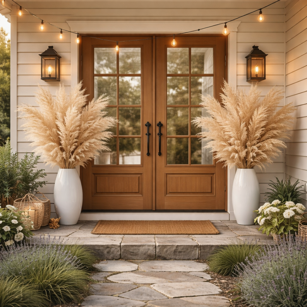 Dried Pampas Grass Decor Tall