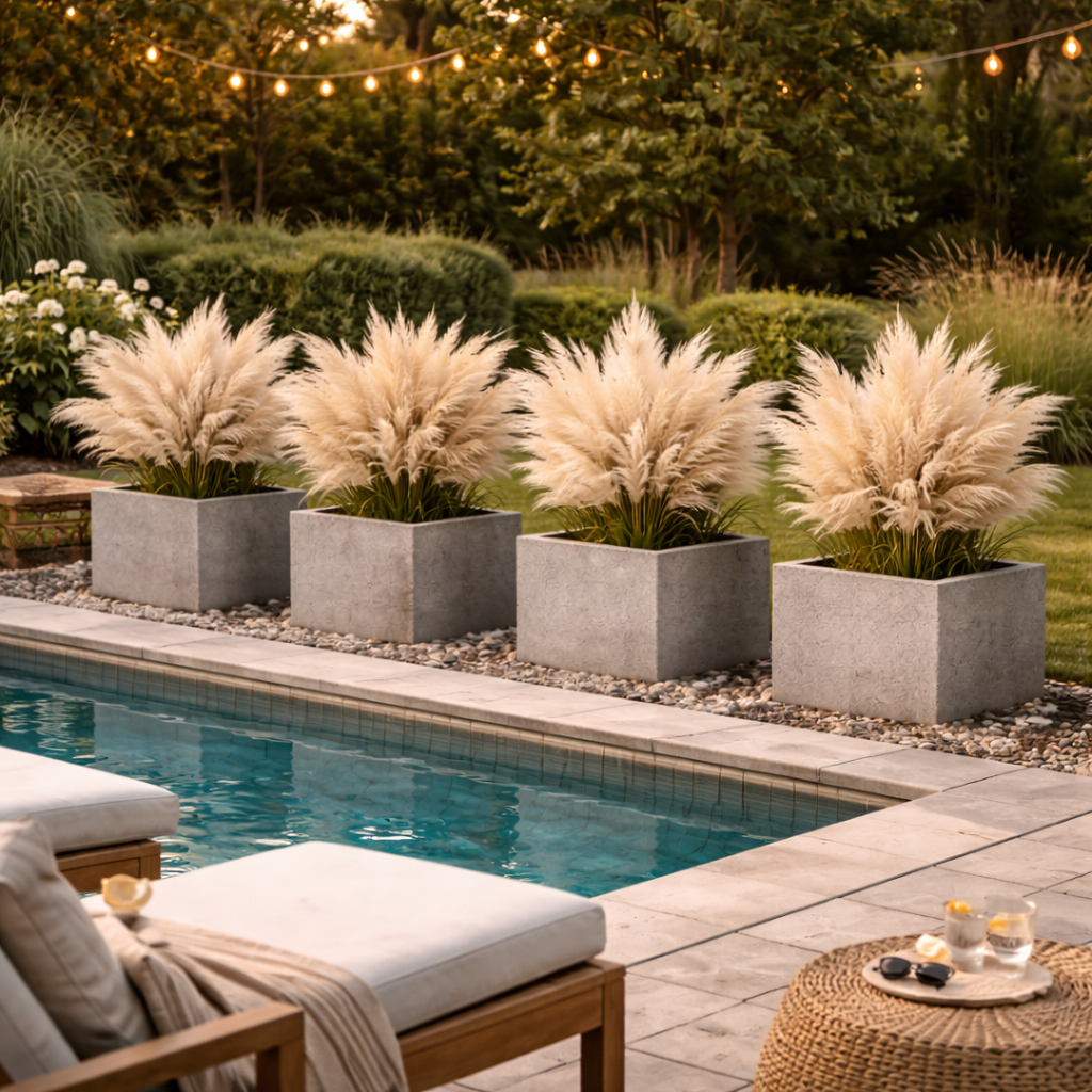 Dried Pampas Grass Decor Tall