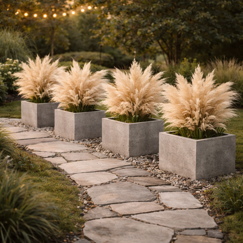 Dried Pampas Grass Decor Tall