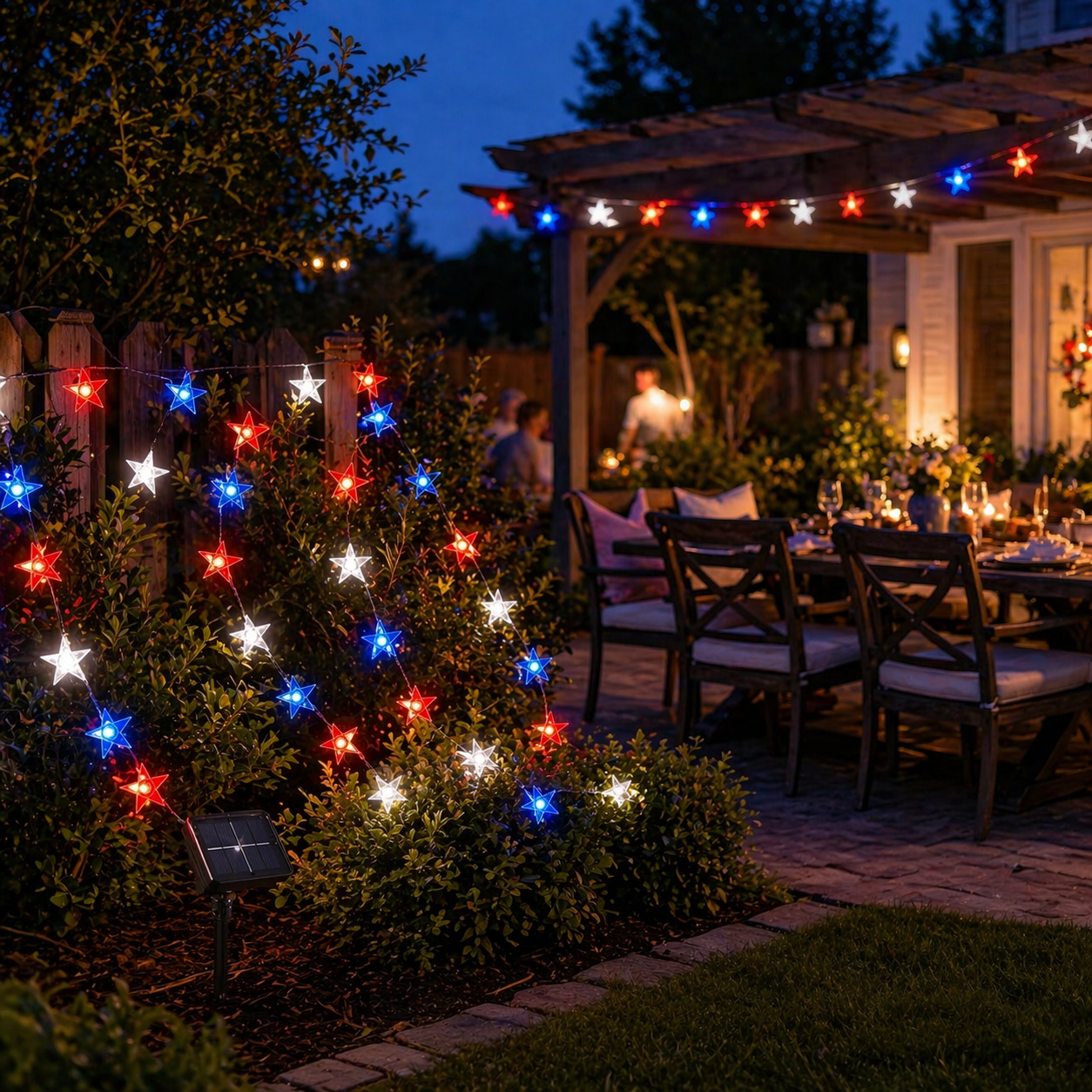 Patriotic Star String Lights