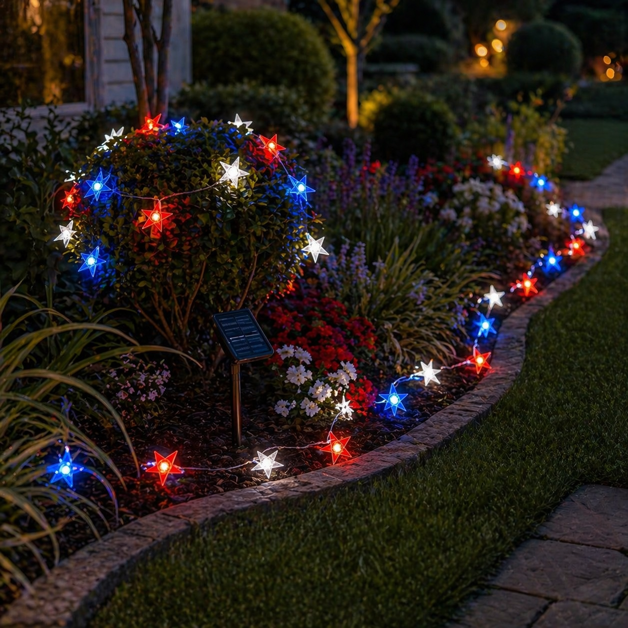 Patriotic Star String Lights