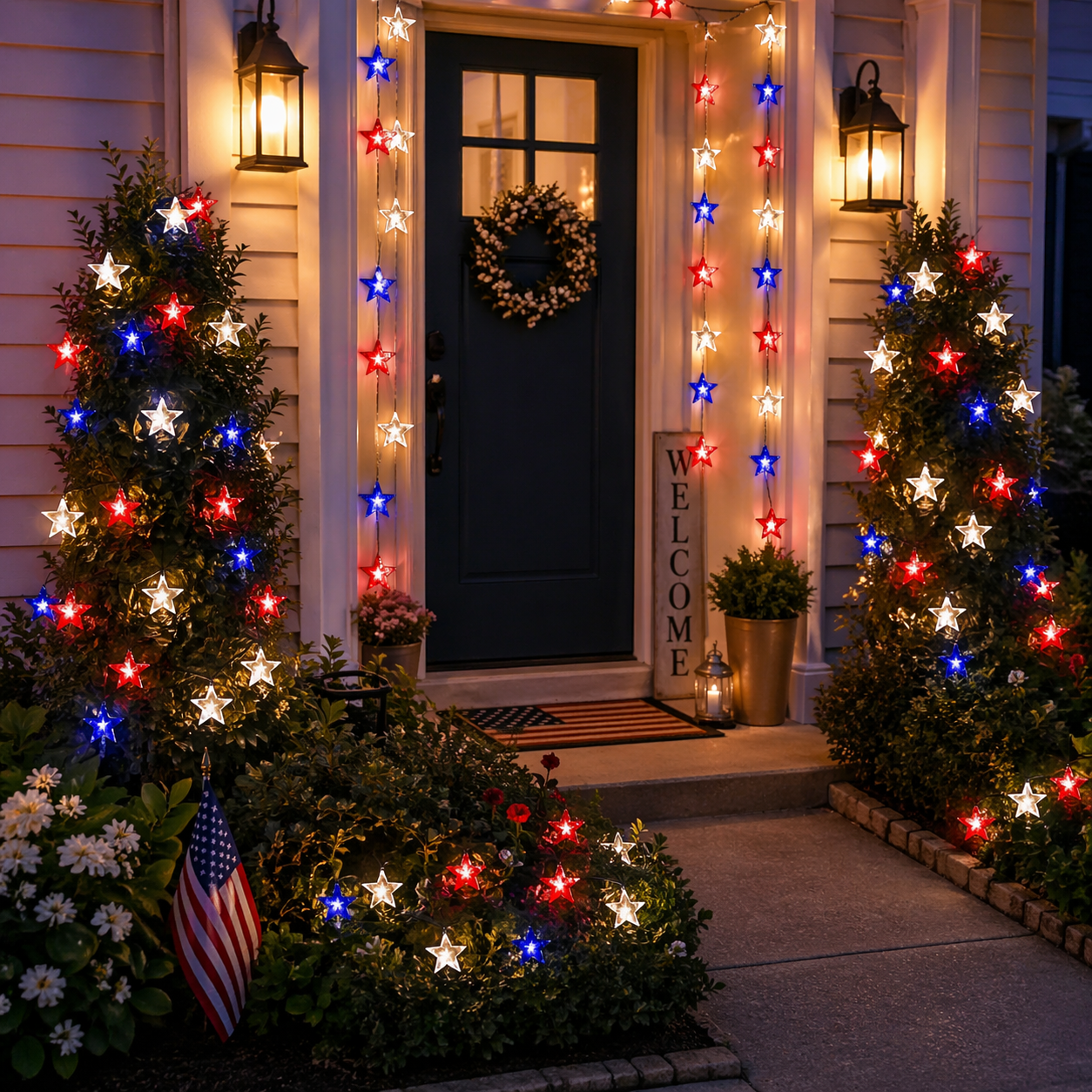 Patriotic Star String Lights