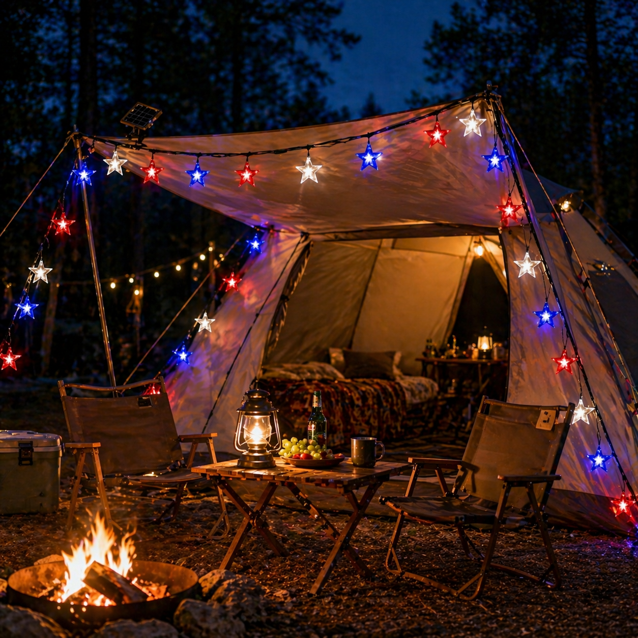 Patriotic Star String Lights