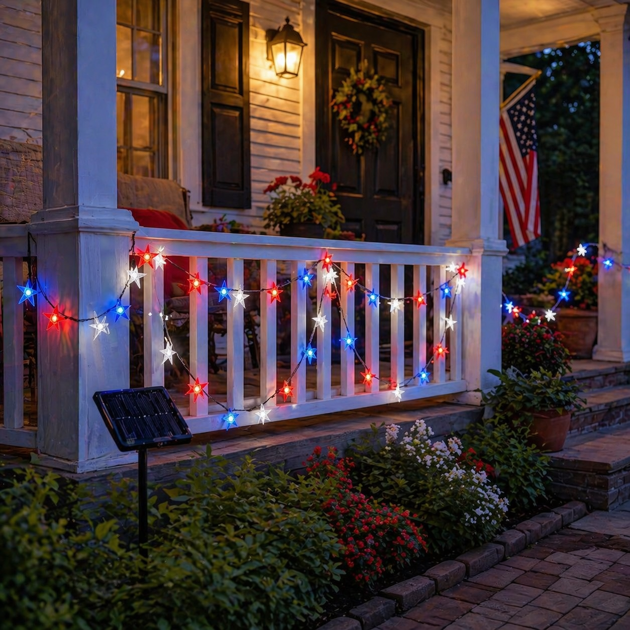 Patriotic Star String Lights