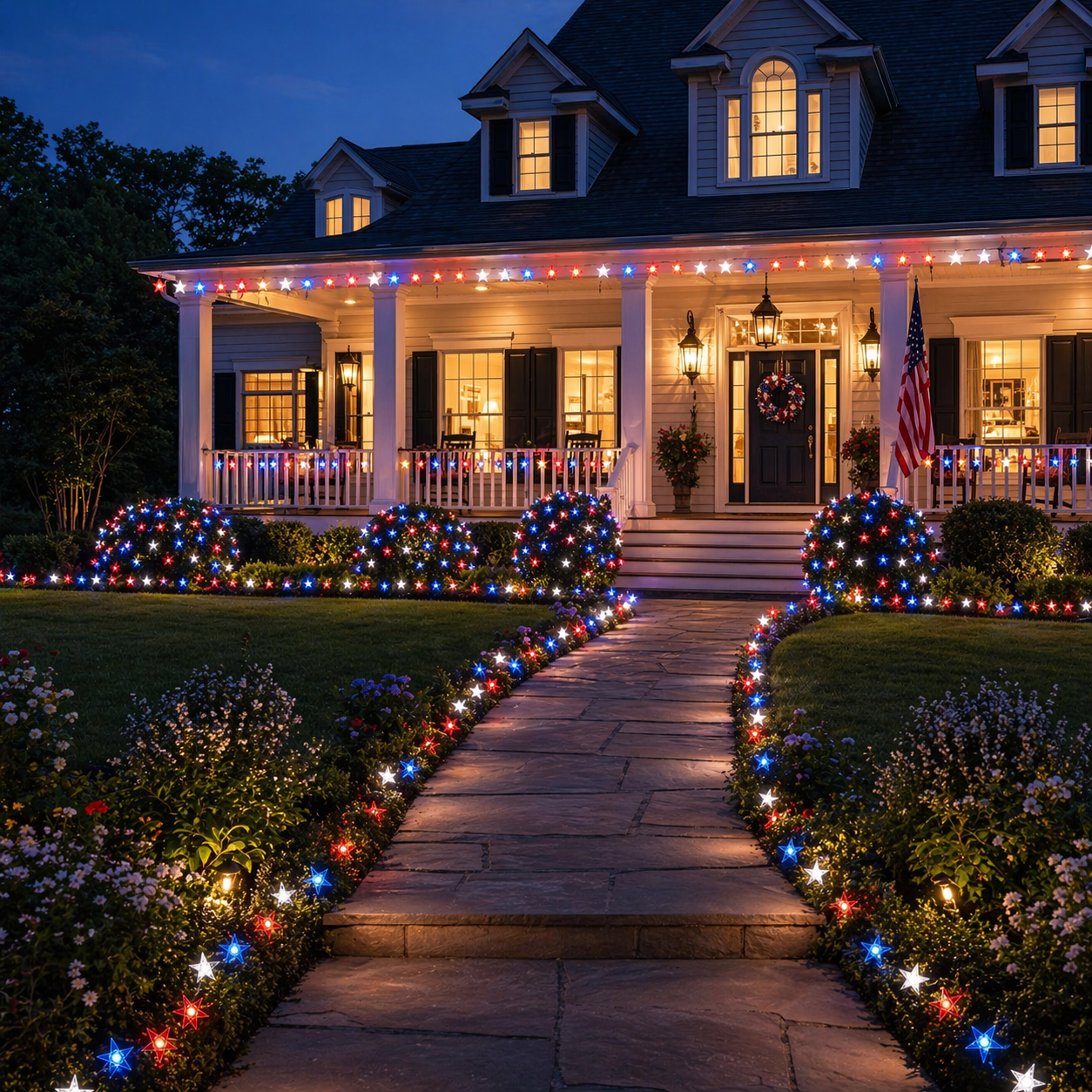 Patriotic Star String Lights