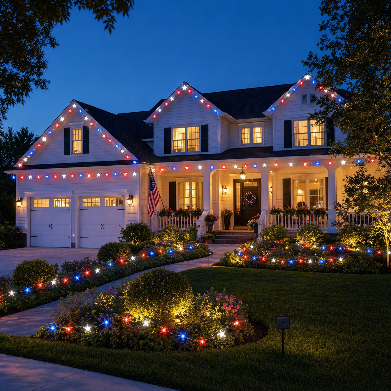 Patriotic Star String Lights