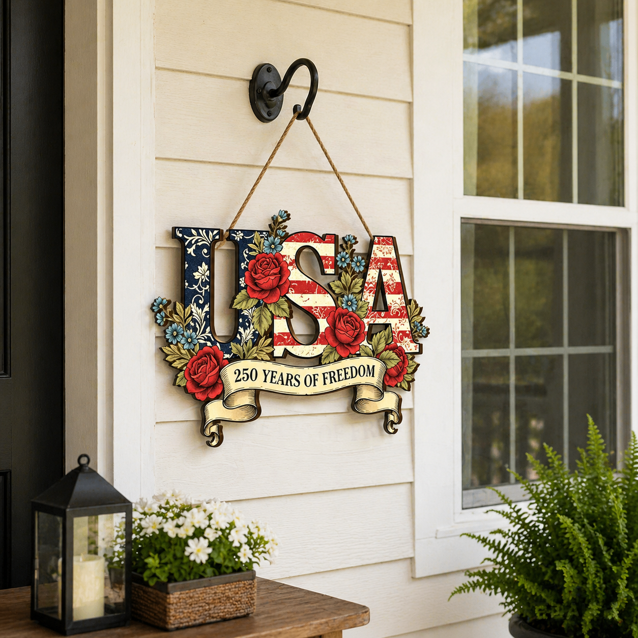 USA 250th Anniversary Commemorative Wooden Wall Plaque