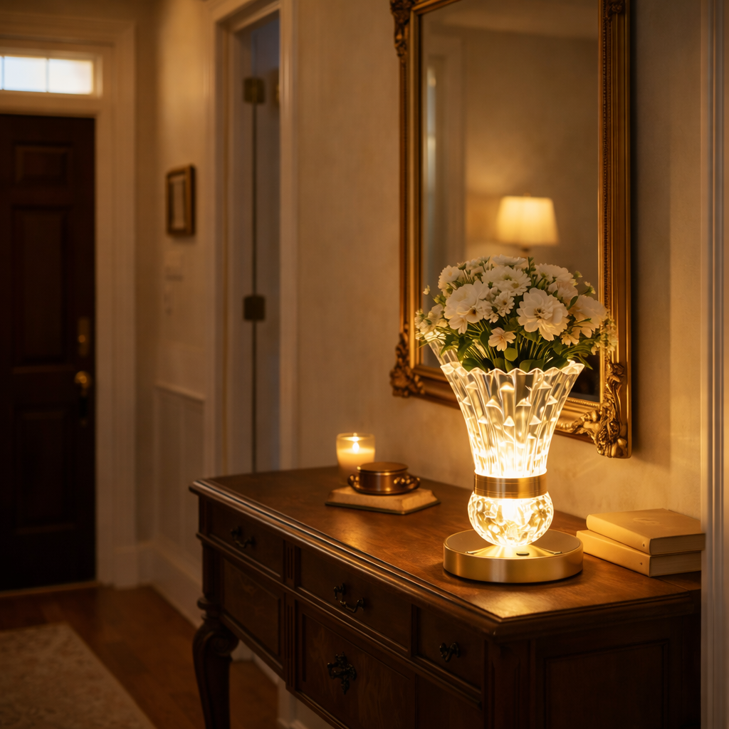 2-in-1 USB Rechargeable Crystal Desk Lamp