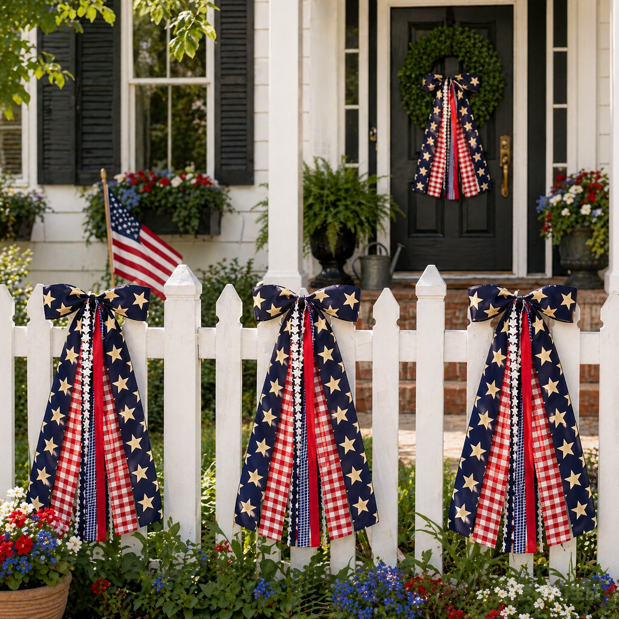 Patriotic American-Style Bow
