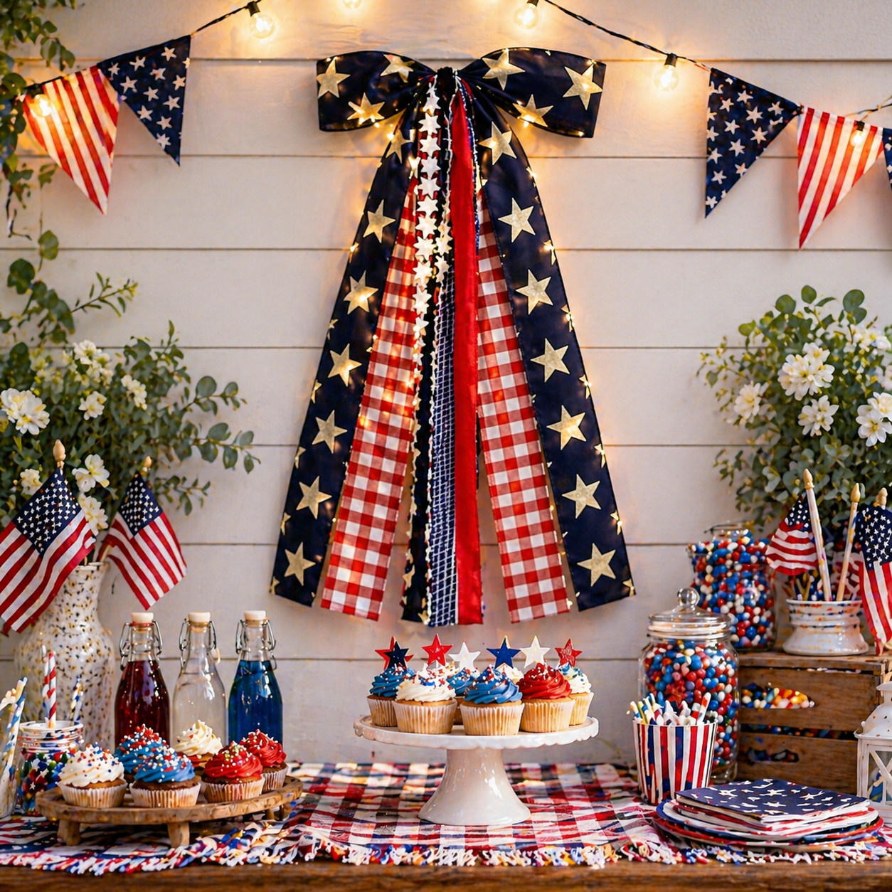Patriotic American-Style Bow