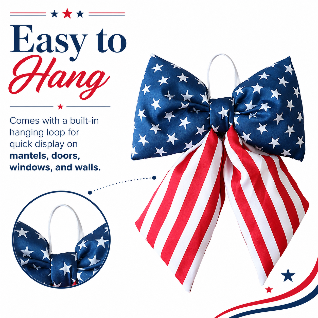 American Independence Day Swallowtail Bow Decorative