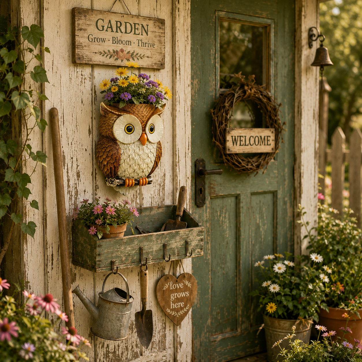 Owl Wall-Mounted Planter