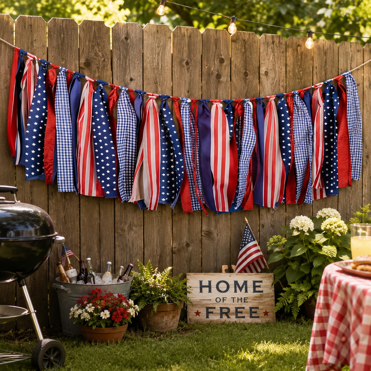 American-Style Ribbon Banner Decoration