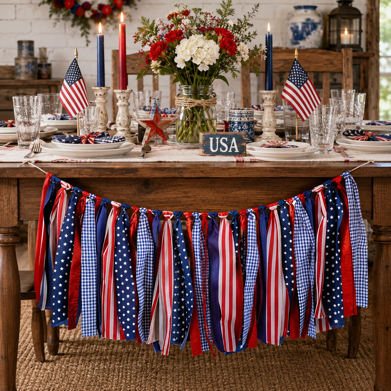 American-Style Ribbon Banner Decoration