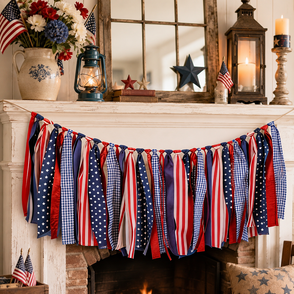 American-Style Ribbon Banner Decoration