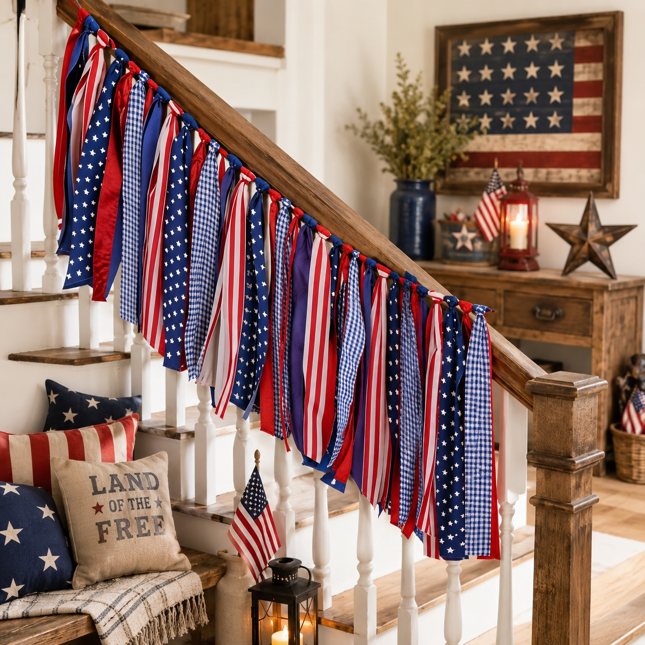 American-Style Ribbon Banner Decoration