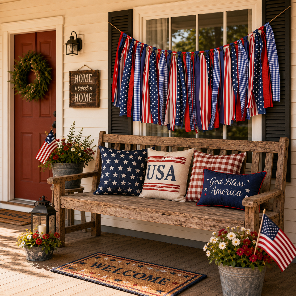 American-Style Ribbon Banner Decoration