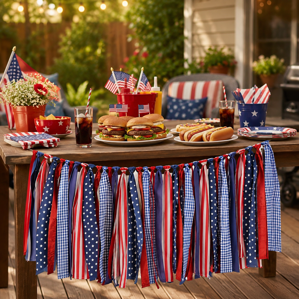 American-Style Ribbon Banner Decoration