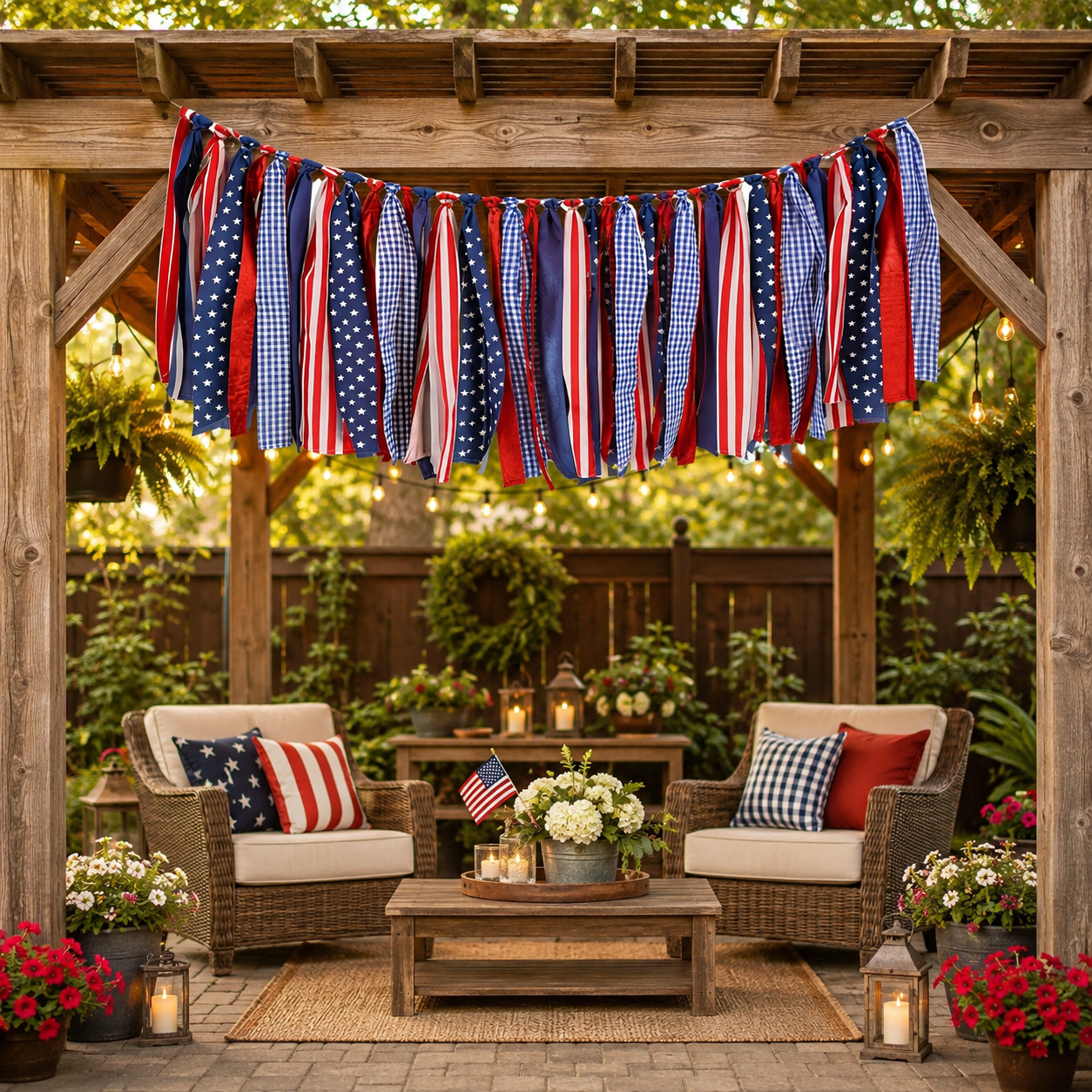 American-Style Ribbon Banner Decoration