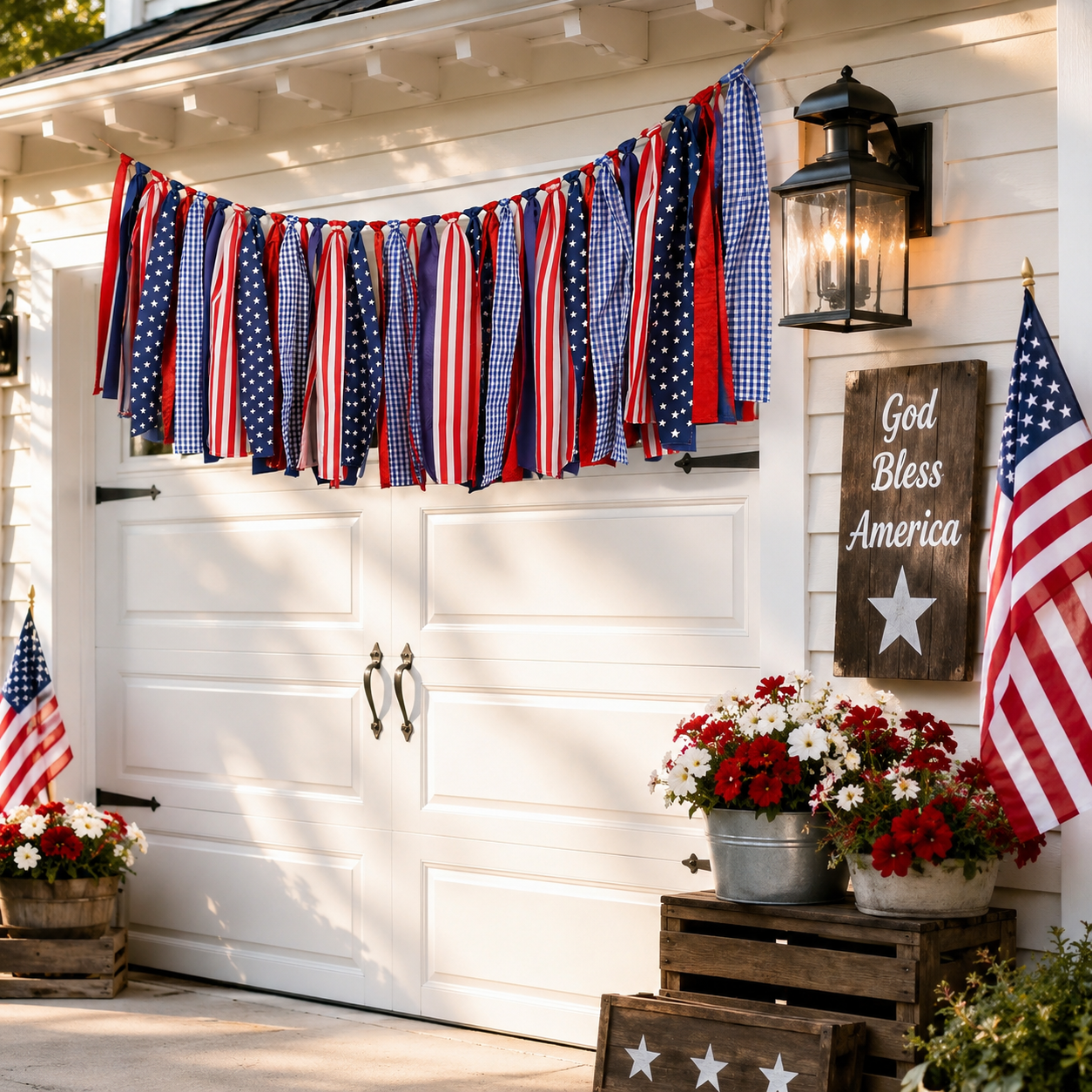 American-Style Ribbon Banner Decoration