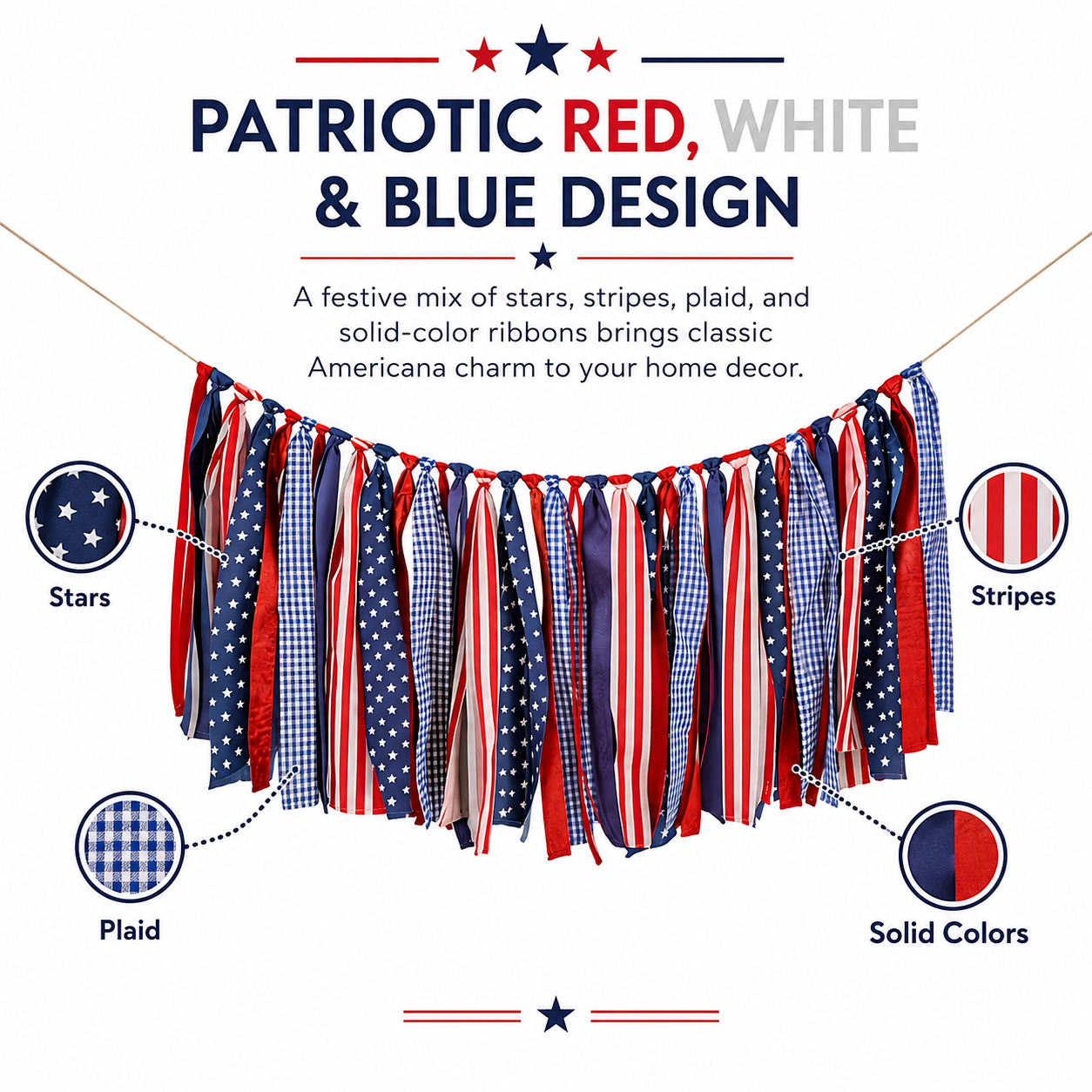 American-Style Ribbon Banner Decoration