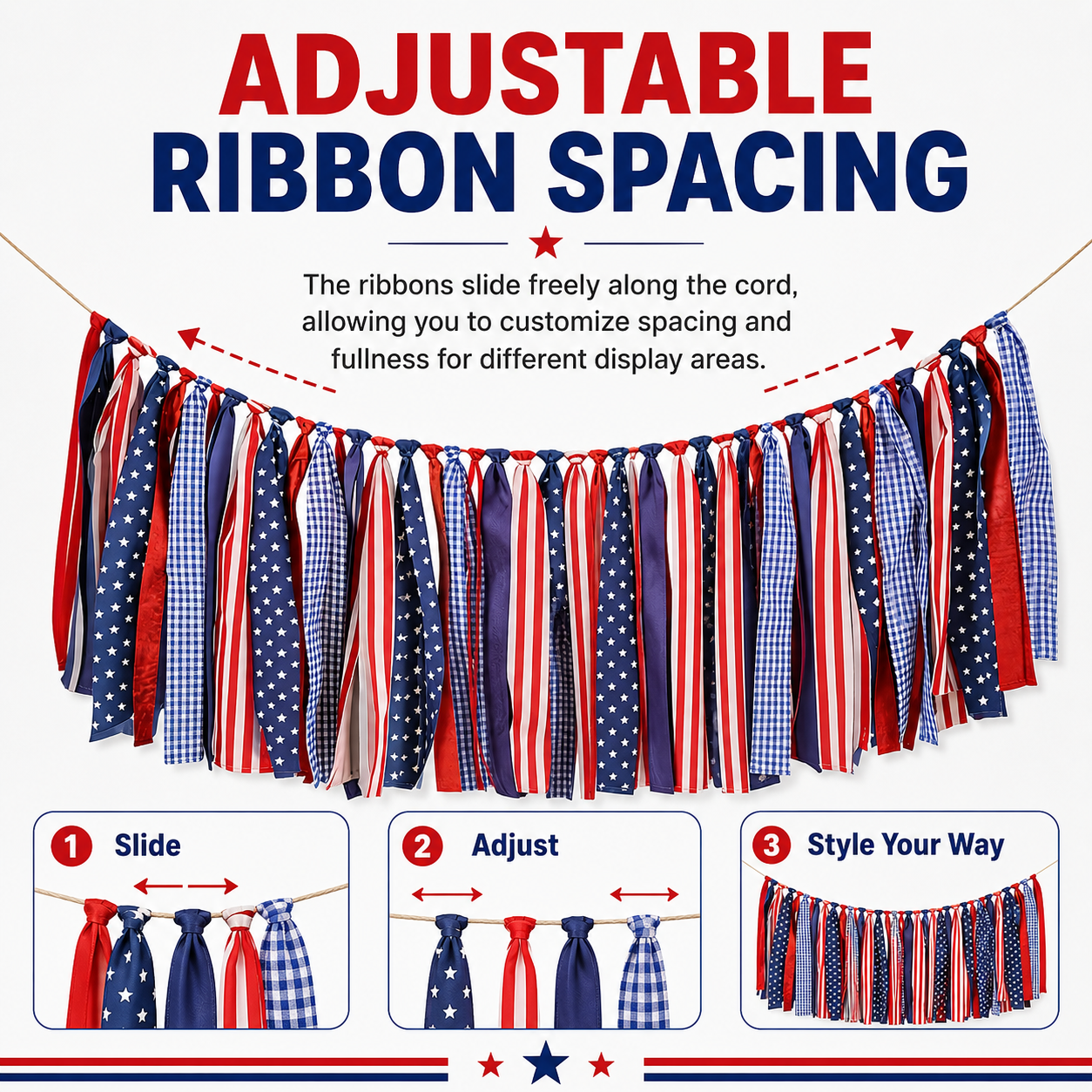 American-Style Ribbon Banner Decoration