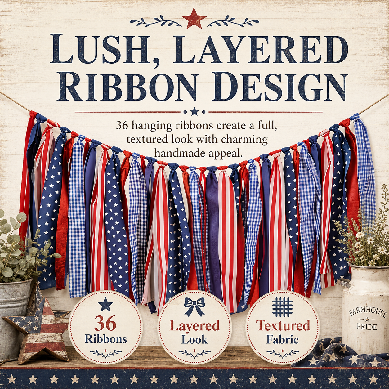 American-Style Ribbon Banner Decoration
