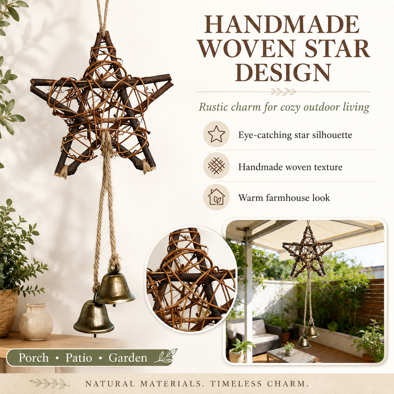 Woven Star Wind Chime