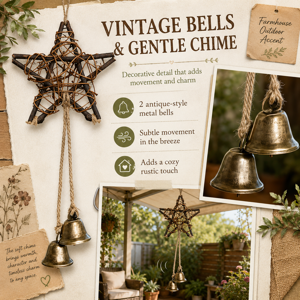 Woven Star Wind Chime