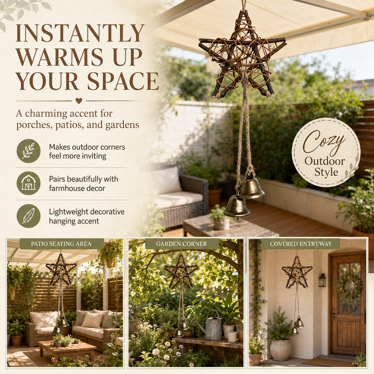 Woven Star Wind Chime